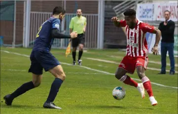  ?? (Photo R. H.) ?? Après trois victoires consécutiv­es, Moreira et les Cannois sont tombés face à Aubagne, hier soir.