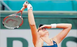  ?? Photo: REUTERS ?? What a moment: Kristina Mladenovic of France reacts after defeating Li Na of China in their women’s singles match at the French Open yesterday.