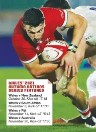  ?? ?? Breakthrou­gh: Johnny Williams playing for Wales