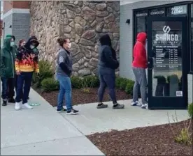  ?? PHOTO COURTESY OF SHANGO ?? The Shango cannabis shop in Hazel Park on South Chrysler Drive had a five-day grand opening from Friday through Tuesday that drew a line of new customers.