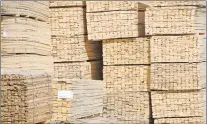  ?? CP PHOTO ?? Stacks of lumber are pictured at NMV Lumber in Merritt, B.C., Tuesday, May 2, 2017. Canada and the United States must chop down one big, remaining impediment to a deal on softwood lumber and this obstacle involves wood from neither country but from...