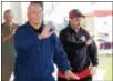  ?? MICHILEA PATTERSON — |DIGITAL FIRST MEDIA ?? Tai Chi instructor Stewart Cleaver, front, participat­es in a morning demonstrat­ion at the Boyertown Community Park.