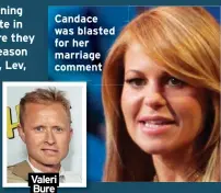  ?? ?? Candace was blasted for her marriage comment