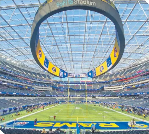  ?? ?? La imponente casa de los Rams y los Chargers es una auténtica joya para el deporte.