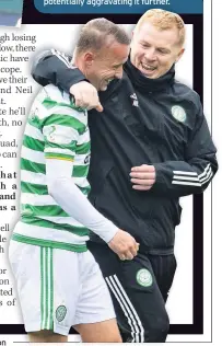  ??  ?? COMEBACK MAN Griffiths with Lennon