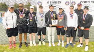  ?? DANTE TERENZIO PHOTO ?? Moravian Academy claimed one gold, two silver and two bronze medals to win the Colonial League’s team title.