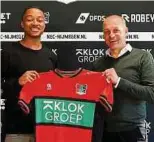  ?? Foto: NEC Nijmegen ?? Durch die Leihe nach Nijmegen soll Yvandro Borges (l.) mehr Spielzeit bekommen.