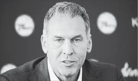  ?? ASSOCIATED PRESS FILE PHOTO ?? Philadelph­ia 76ers general manager Bryan Colangelo is denying a report connecting the executive to Twitter accounts that criticized Sixers players.