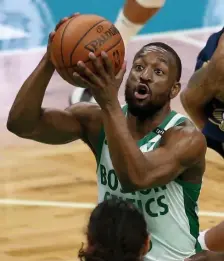  ?? NAncy LAnE / HErALd STAff fiLE ?? OKC YA LATER: The Celtics sent veteran guard Kemba Walker, their 2021 first-round draft pick and a 2025 second-rounder to Oklahoma City on Friday for former Celtic Al Horford and big man Moses Brown.