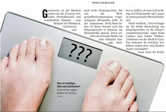  ?? FOTOLIA ?? Was ist wichtiger, Kilos oder Zentimeter?