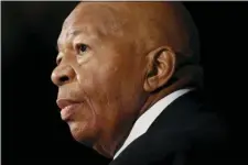  ?? PATRICK SEMANSKY — THE ASSOCIATED PRESS FILE ?? In this file photo, Rep. Elijah Cummings, D-Md., speaks during a luncheon at the National Press Club in Washington. Cummings died from complicati­ons of longtime health challenges, his office said in a statement on.