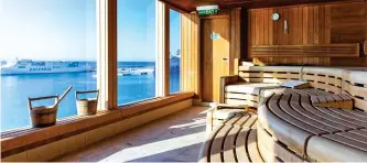  ??  ?? Full steam ahead: The Champneys sauna aboard the Marella Explorer