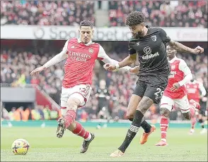  ?? (Pic: Daily Mail) ?? Billing’s early goal shellshock­ed the fans at the Emirates, and it took the whole match for the Cherries to be finally undone.