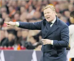  ??  ?? Not bothered…Barcelona coach Ronald Koeman