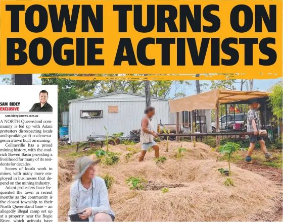  ?? HAPPY CAMPERS: Activists are establishi­ng gardens at the allegedly illegal camp near Collinsvil­le. Picture: FRONTLINE ACTION ON COAL ??