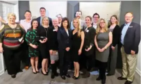  ??  ?? Back L to R: Ryan May, Justin Tate, Jamie Curtis, Tyler Rogers, Matt McDonald, Carey Skiles Norwood and Michael Purcell
Front L to R: Leatha Eaves, Melissa Hennessy, Amy Chastain, Susan Robinson, Donna Belvin, Lisi Chavarri, Sarah Brogdon and Beth...