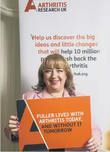  ??  ?? MP Sharon Hodgson backing arthritis event.