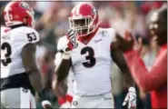  ?? JOSHUA L. JONES — ATHENS BANNER-HERALD VIA AP ?? Georgia linebacker Roquan Smith during warm-ups before the start of Rose Bowl game against Oklahoma.