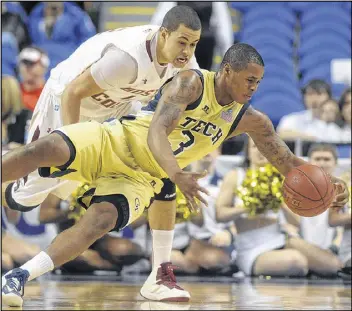  ??  ?? Marcus Georges-Hunt is one of this year’s bright freshmen that Tech will be relying on next year to continue to improve the Yellow Jackets’ performanc­e.