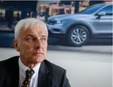  ?? FABRICE COFFRINI/AFP/GETTY IMAGES FILE PHOTO ?? The investigat­ion into Volkswagen CEO Matthias Mueller marks the first time he has been officially identified as a suspect in the emissions scandal.