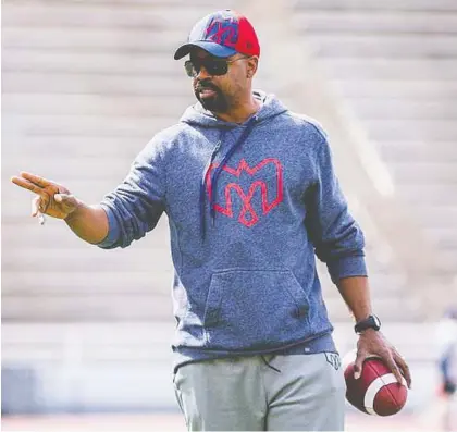  ?? MONTREAL ALOUETTES ?? Alouettes head coach Khari Jones has orchestrat­ed an amazing turnaround in Montreal that he says started in a season-opening loss to the Eskimos. “We found out we had a room full of guys that will fight and not give up,” says Jones, who is still without a contract for next season.