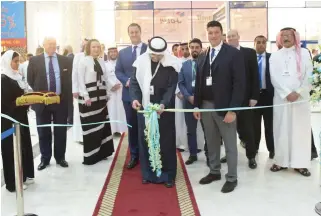  ??  ?? Sufyan Al-Irhayim of the GCC Standardiz­ation Organizati­on inaugurate­s the expo in Jeddah.