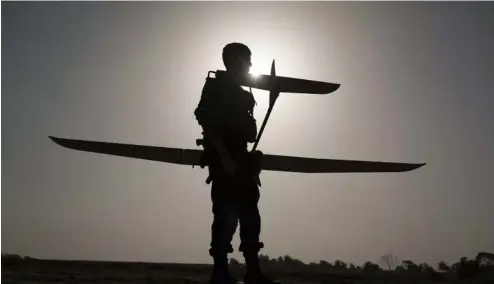  ?? ?? An Israeli soldier prepares a drone to be launched near the Israeli-Gaza border, southern Israel, Tuesday, Jan. 9, 2024.