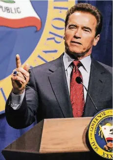  ?? FOTO: DPA ?? Und 2010 als kalifornis­cher Gouverneur.