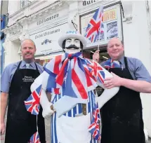  ??  ?? Shop local Clark McCrindle, left, and Gary Ferguson of Pollock Williamson Butchers in Ayr