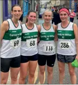  ?? ?? Carraig na bhFear AC’s Rhona Lynch, Cliona Lynch, Helen Roche and Eileen O’Riordan at the Youghal 5k.