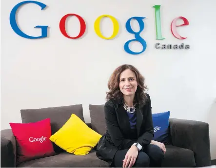  ?? CHRIS YOUNG/FILES ?? Sabrina Geremia, the new country director of Google Canada, believes the unique set of skills and diversity in Canada make it a leader of new technology such as machine learning and AI. “I’ve been in Canada now for 10 years and I don’t think I’ve ever...