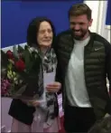  ??  ?? Nacho Novo with Margaret Williamson at his city bar