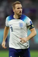  ?? Photograph: Tom Jenkins/The Guardian ?? Harry Kane wears a Fifa-sanctioned armband after England backed down from wearing OneLove armbands.