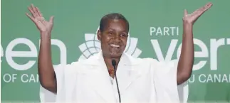  ??  ?? La nouvelle chef du Parti vert du Canada, Annamie Paul.
