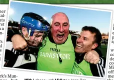  ?? ?? JOY: Lehane with Midleton boss Ger Fitzgerald and Ben O’Connor in 2021