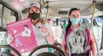  ?? F. AVON ?? En el transporte público de varias ciudades se harán charlas de las violencias que las mujeres enfrentan en su día a día.