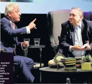  ??  ?? LOUD SPEAKER John Bercow on his taxpayer-funded trip to Salmond show