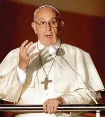  ?? Bartosz Siedlik/AFP ?? O papa Francisco discursa em Cracóvia, na Polônia, onde participar­á da Jornada Mundial da Juventude