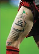  ??  ?? James McClean’s tattoo