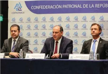  ?? NOTIMEX ?? Gustavo de Hoyos pretende reelegirse un año más en Coparmex.