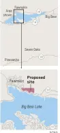  ?? SCNG ?? Moon Camp project
A developer wants to build 50 houses on a property in Fawnskin used by bald eagles for perching and foraging.