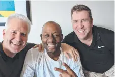  ?? ?? Australian basketball legends Andrew Gaze and Trevor Gleeson with, Corey ‘Homicide’ Williams. before his death.