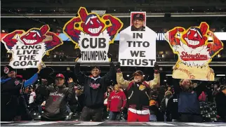  ?? JAMIE SQUIRE/GETTY IMAGES/FILES ?? Last month, the Human Rights Tribunal of Ontario ordered a full hearing into a complaint that the name of the Cleveland Indians and the team’s Chief Wahoo logo are discrimina­tory.