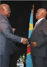  ?? PIC: KENNEDY RAMOKONE ?? Presidents Tshisekedi and Masisi