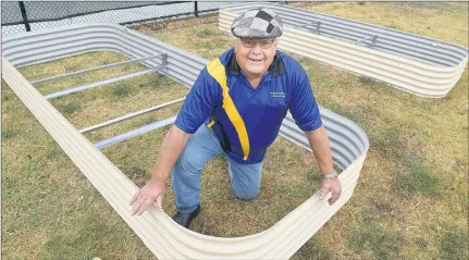  ?? Picture: PAUL CARRACHER ?? PROUD: Natimuk idenity Max Schmidt is proud to have two sandpits named in his honour at Natimuk Showground.