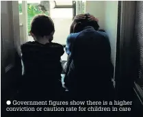  ??  ?? Government figures show there is a higher conviction or caution rate for children in care
