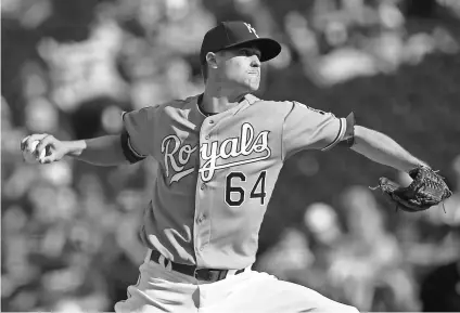  ?? JAY BIGGERSTAF­F, USA TODAY SPORTS ?? New Royals relief pitcher Mike Morin, claimed off waivers from the Angels, grew up in the Kansas City suburbs.