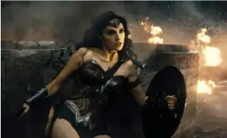  ??  ?? The falsely billed blockbuste­r also struggled to introduce Gal Gadot’s Wonder Woman into the franchise.