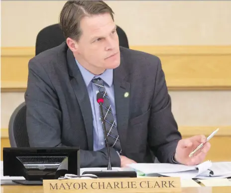  ?? KAYLE NEIS ?? Mayor Charlie Clark says hiring an assistant for council will help members with communicat­ions and scheduling.