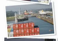  ?? PHOTOS: MAUREEN HOWARD ?? Taking passage . . . (From top) Crossing the Atlantic on board the Rickmers New Orleans, a multipurpo­se vessel. After 18 days at sea, our ship approaches the Panama Canal. Our ship, Spirit of Auckland, approaches one of the locks in the Panama Canal....